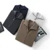 Cárdigan de cachemira para hombre con cuello alto, nuevo estilo otoño/invierno, suéter de manga larga, capa base versátil, prenda exterior de moda