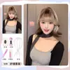 Peluca Yeye Estilo Nuevo de Invierno Cabello Corto Rizado Blanqueamiento y Reducción de Edad Peluca para Mujer Set Completo para la Cabeza