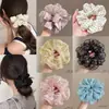 Goma de pelo de malla extragrande estilo coreano para mujer, goma de moño de alta gama, banda elástica para coleta diaria