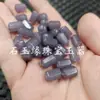 Cuentas sueltas de jadeíta hexagonal color púrpura ahumado, cuentas de barril facetadas de jade de cuarcita, cuentas para accesorios de joyería de columna recta y tubo