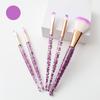 Venta directa de fábrica comercio exterior set de 7 brochas para maquillaje de ojos mango de cristal espiral unicornio polvo de cebolla brocha para sombras de ojos