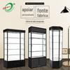 Cabine de vidro transparente armário de vidro joias cosméticos vitrine de vidro chão joias vitrine de vidro