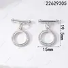 Ouro 18K Real Banhado a Cobre Padrão Circular Brilhante Fecho Tipo Ot Colar Pulseira Vintage Acessórios de Joias DIY de Alta Qualidade