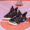 Zapatillas de Baloncesto Transpirables de Malla para Niños Niños Primavera Zapatos Deportivos para Niños Botón Giratorio Zapatillas para Correr Zapatos Casuales Modernos
