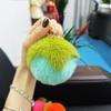 Piel de Conejo Rex Sintética Cosas Buenas Suceden Colgante para Llavero Bola de Felpa Decoración para Mochila Evento de la Empresa Persimmon Regalo