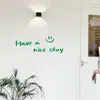 Pegatinas Inglesas Estilo Ins para Uñas, Belleza, Café, Té con Leche, Tienda de Ropa, Baño, Espejo para Selfies, Ventana de Cristal, Pegatinas de Pared