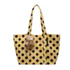 Bolsa Tote de Lona com Bolinhas da Moda 2026 Novo Estilo de Verão Fresca e Estilosa Bolsa de Ombro Texturizada Tendência
