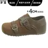Sapatos Femininos Estilo Birkenstock Couro Genuíno Solado Grosso Salto Escondido Cobertura Total Solado Macio Pés Não Cansados Sapatilhas Confortáveis Mocassins de Calçar