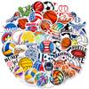 50 pegatinas autoadhesivas de deportes de pelota, rugby, voleibol, softbol, fútbol, NBA, baloncesto.