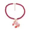Estilo Vacaciones de Playa Transfronterizas Colgante de Vida Marina Collar de Cuentas de Colores Tendencia de Moda de Verano Joyería para Mujer