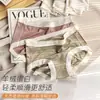Ropa interior sin costuras de encaje y cachemira con proteína para mujer, cintura media, fibras cálidas y ácido poliláctico en la entrepierna, calzoncillos 4066