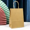 Bolsas de Papel Kraft, Bolsas Tote, Bolsas de Regalo con Logo Impreso, Empaque, Color Sólido Horneado, Para Llevar, Bolsas para Té de Leche, Stock Listo al por Mayor