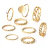 Moda Europea y Americana Elegante Conjunto de Collar, Pendientes y Anillo Pendientes Retro de Alta Gama Personalizados Conjunto de Joyería de 37 Piezas para Mujeres