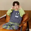 Pijamas para niños y adolescentes, nuevos modelos primavera y otoño 2026, algodón puro, manga larga, estilo fino, ropa de casa para niños y adolescentes, edición de otoño
