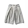 Nanxia Ropa de Trabajo Japonesa Disfrazada Pantalones Casuales de Playa Rectos de Pierna Ancha de Cinco Puntos Marca de Moda para Hombre Pantalones Cortos Deportivos Sueltos Versátiles