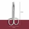 Recortador de Pelo Nasal Tijeras para Pelo Nasal de Acero Inoxidable Cuchillo Manual para Recortar Pelo Nasal Tijeras para Pelo Nasal de Cabeza Redonda para Mujeres Hombres Artefacto para Eliminar Pelo Nasal