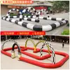 Barandillas inflables para pista, vallas inflables para pistas de go-karts, barreras inflables de aislamiento para autos chocadores, recintos inflables para actividades en interiores y exteriores
