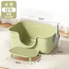 Bandeja sanitaria para gatos semi-cerrada extragrande, elevada para prevenir salpicaduras y olores, especialmente diseñada para gatos Maine Coon corpulentos