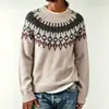 Deseo suéter de punto de moda con cuello redondo, bloques de color, corte holgado, estilo nuevo europeo y americano de Amazon, superventas para mujer