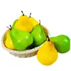 Suministro de fábrica modelo de fruta simulación espuma pera amarilla pera verde decoración de escaparate accesorios para sesión de fotos
