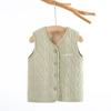 Chaleco de lana para niños, de terciopelo cálido y grueso, para bebés, de algodón grueso y con protección abdominal para niñas.