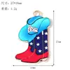 Pingente DIY de Liga Cruzada Bota de Cowboy Ocidental Retrô Ornamento Acessórios Pingente de Chaveiro