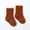 19 Calcetines Gruesos de Felpa para Bebé de Otoño e Invierno, de Canalé de Doble Aguja, de Caña Media, Versátiles y Cálidos para Niños Pequeños y Medianos