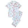Bestseller de exportación europeo y americano transfronterizo: Pijama de seda de leche para mujer 2026, manga corta de verano, pantalón largo, ropa de casa, venta directa de fábrica