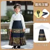 Mejorado Hanfu para Niños Falda Ma Mian Patrón de Dragón Pesado Estilo Nacional Traje Antiguo Set de Ropa Formal Estilo Chino para Actuación Infantil Viajes Filmación