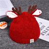 Gorro de Lana para Bebé Otoño e Invierno Gorro de Reno Navideño para Bebé Gorro de Punto para Niños Gorro de Tejer Cálido de Algodón para Niños y Niñas