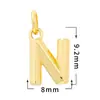 Accesorios de Joyería con Circonita Micro-Pavimentada, 26 Letras Brillantes, Baño de Oro Real de 18 Quilates, Collar, Accesorios de Colgante Pequeño