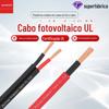 Cabo solar fotovoltaico UL certificado linha fotovoltaica UL4703 solar fotovoltaico DC 4/6 quadrado vermelho e preto linha
