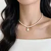 Collar de perlas, moderno, versátil para el uso diario, estilo francés, artístico, retro, simple, exquisito, con un toque de lujo y sofisticación, un collar chic y elegante