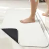 Alfombrilla de piso de color liso y lino sintético simple para baño y inodoro, de secado rápido, absorbente, resistente al desgaste y a prueba de polvo, de Amazon transfronterizo