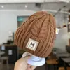 Touca de Bebê Outono e Inverno Aconchegante e Quente de Tricô para Meninos e Meninas, Touca de Inverno Versátil à Prova de Vento