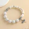 Pulsera de Cerámica Estilo Dopamina Ins para Mujer, Lujo Accesible, Gama Alta, Pulsera Hecha a Mano con Cuentas de Libélula Estilo Chino, Regalo para Estudiantes