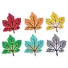 Nuevas Pegatinas de Tela Bordadas de Hoja de Arce Pegatinas para Ropa Parche Bordado Adhesivo de Calor Ropa de Baile Yangko Parche Bordado Adhesivo de Calor