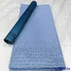 5 Yardas de Tela de Algodón Bordada Estilo Africano Más una Caja de Set de Pañuelo Hayes Encaje de Algodón Suizo