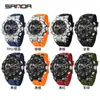 Reloj Sanda Juvenil de Aspecto Elegante Personalizado Tres Dimensiones Doble Pantalla Deportivo Electrónico Snooze Resistente al Agua Venta al por Mayor