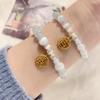 Pulsera de Bendición Ojo de Gato para Mujer Douyin Cuentas de Buda Mismo Estilo Pulsera de Celebridad de Internet Pulsera de Bendición Hueca Colgante Ins