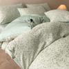 Conjunto de Quatro Peças de Cama de Fio Jacquard de Camada Dupla Algodão Puro 2024 Nova Chegada Luxo Leve Simples Capa de Edredom Lençol Conjunto de Três Peças