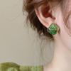 Brincos Cravejados de Diamantes para Mulheres, Novos Brincos Tendência 2026, Popular na Internet, Brincos Quadrados Geométricos Elegantes e de Alta Qualidade