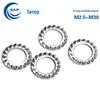 304 aço inoxidável externo serrilhado gaxeta anti-contorno antiderrapante M2.5M3M4M5M6M8M10-M30