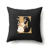 Funda de Almohada de Poliéster Decoración de Coche Hogar 26 Letras Inglesas Impresas Cojín Lumbar Funda de Almohada para Sofá QTB47