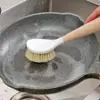 Cepillo para ollas, para el hogar, para lavar ollas, artefacto para lavar ollas, cepillo antiadherente para aceite, cuenco para lavar, cepillo de limpieza con mango largo, descalcificador de manchas de aceite