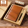Cuaderno estilo vintage A6, libro de contabilidad, cuaderno de papel kraft con correa, libreta de registro de viaje diario de hojas sueltas, diario
