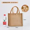Bolsa de Linho Atacado Sacola de Juta DIY Bolsa de Mão de Linho Ecológica Bolsa de Linho Padrão de Logo Imprimível