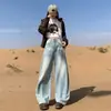 Jeans de pierna ancha para mujer, nueva colección de otoño 2026, diseño moderno, estilo americano, corte relajado, efecto adelgazante, pierna recta, corte holgado, pantalones de pierna curva