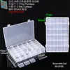 Caixa de armazenamento de ferramentas de hardware, caixa de armazenamento de miçangas, caixa plástica multicompartimento removível, caixa de acessórios para nail art, caixa de peças compartimentada