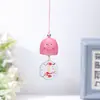Face Sorridente Colorida Liga de Zinco Sino Acrílico Sino de Vento Pingente Cor de Doce Sino de Água Chaveiro Pequeno Ornamento